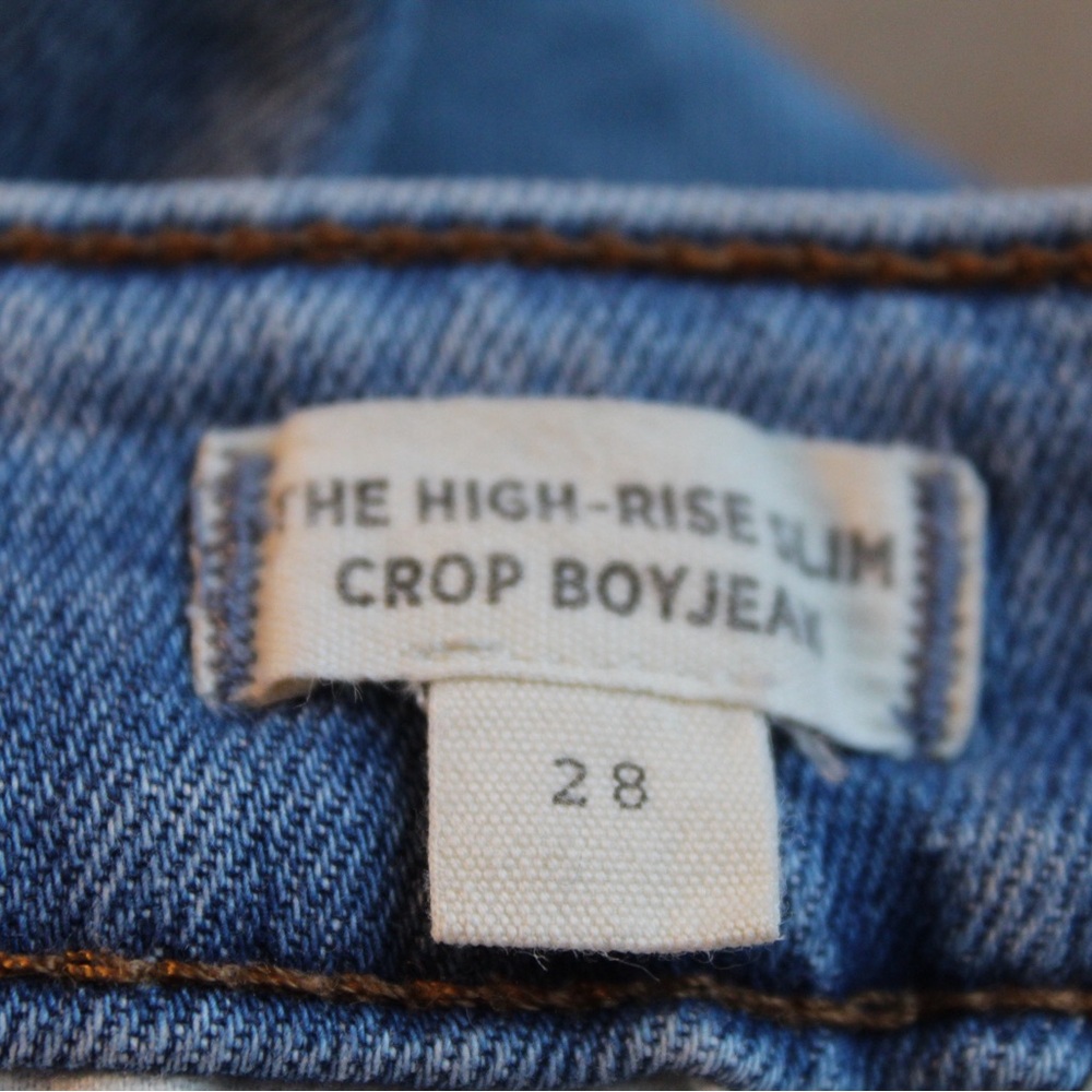 Madewell The High-Rise Slim Crop Boyjean Light Blue Wash Size 28 - Picture 5 of 9